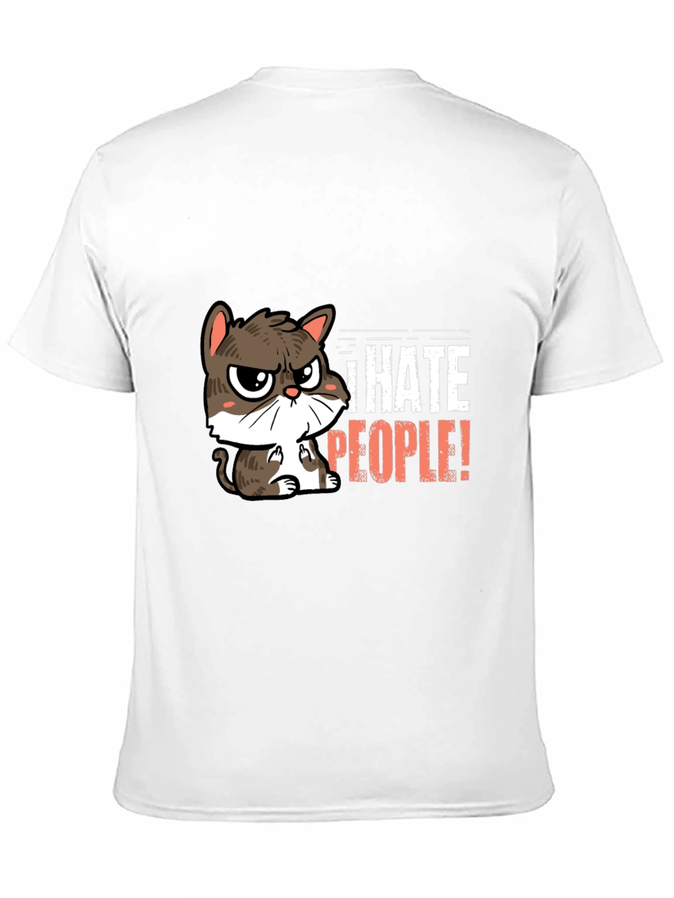 I Hate People Cat Graphic T-Shirt