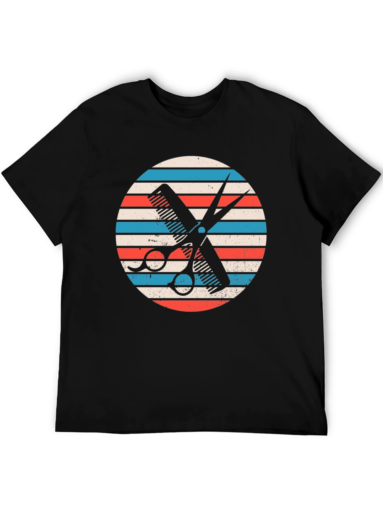 Barber Comb & Scissors Graphic Tee