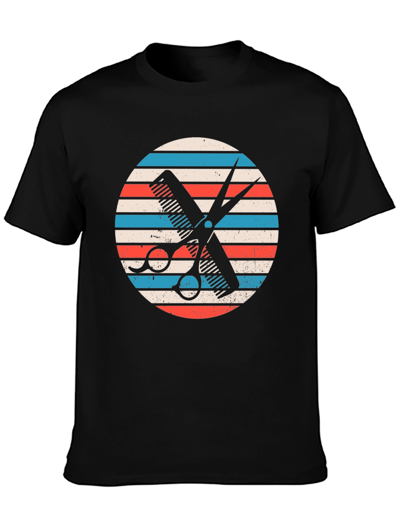 Barber Comb & Scissors Graphic Tee