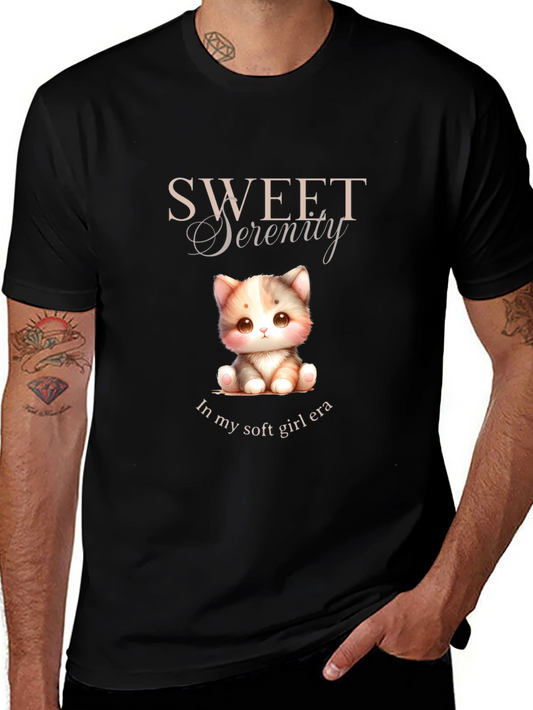Sweet Serenity Kitten T-Shirt - Soft Girl Era Tee