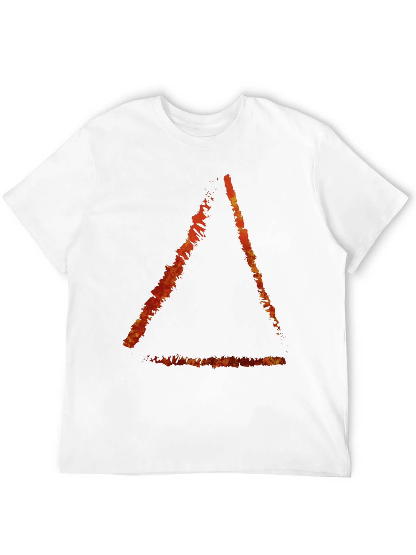 Fiery Triangle Graphic Black Tee - Stylish Casual Wear