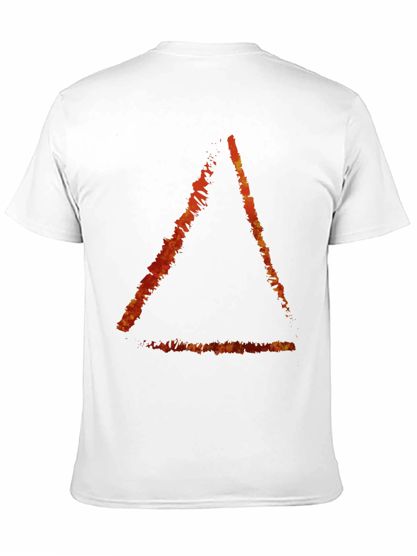 Fiery Triangle Graphic Black Tee - Stylish Casual Wear