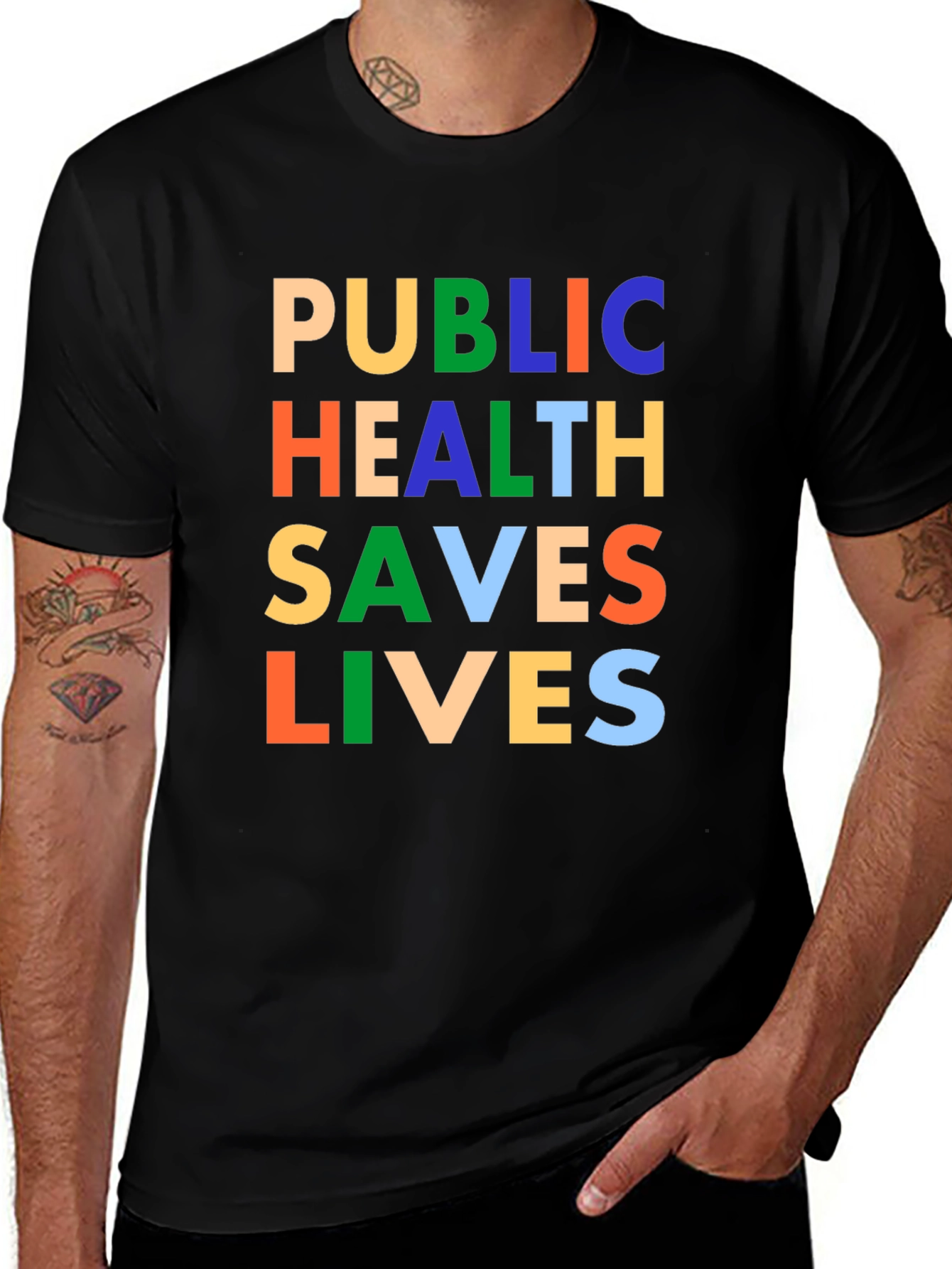 Public Health Saves Lives Graphic T-Shirt