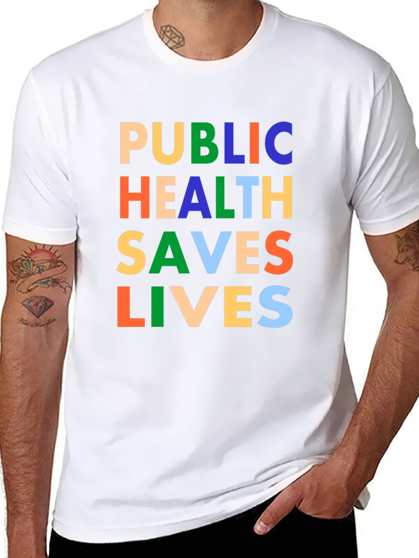 Public Health Saves Lives Graphic T-Shirt