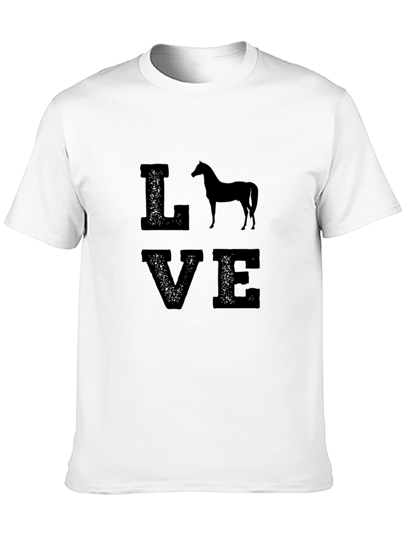 Love Horses Black Graphic T-Shirt