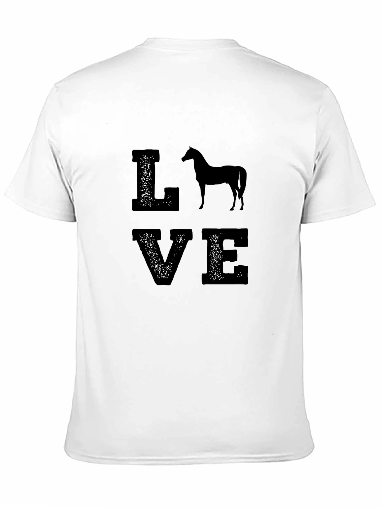 Love Horses Black Graphic T-Shirt