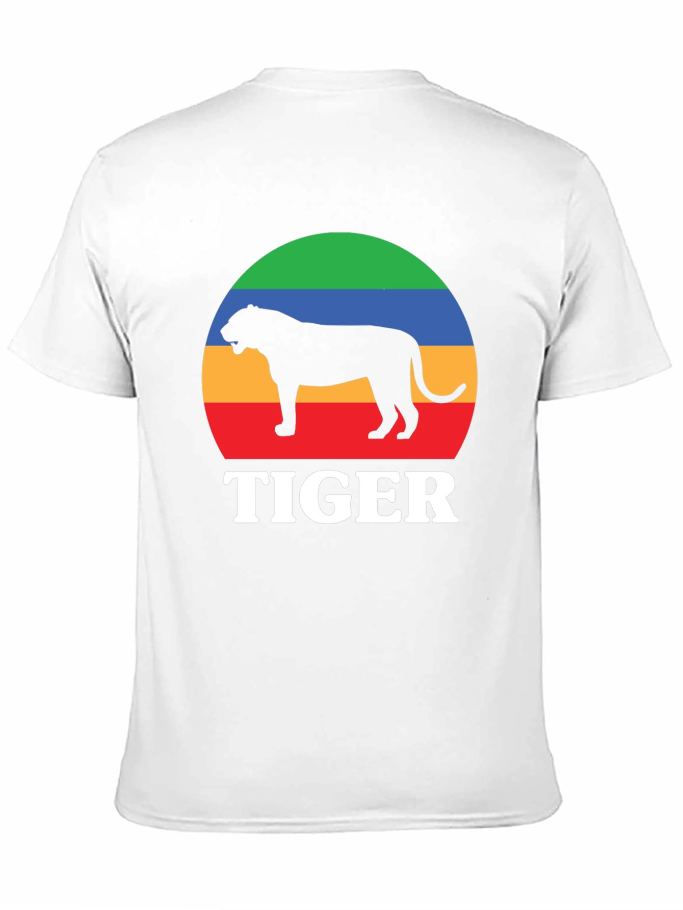 Retro Tiger Graphic Tee - Black Cotton T-Shirt