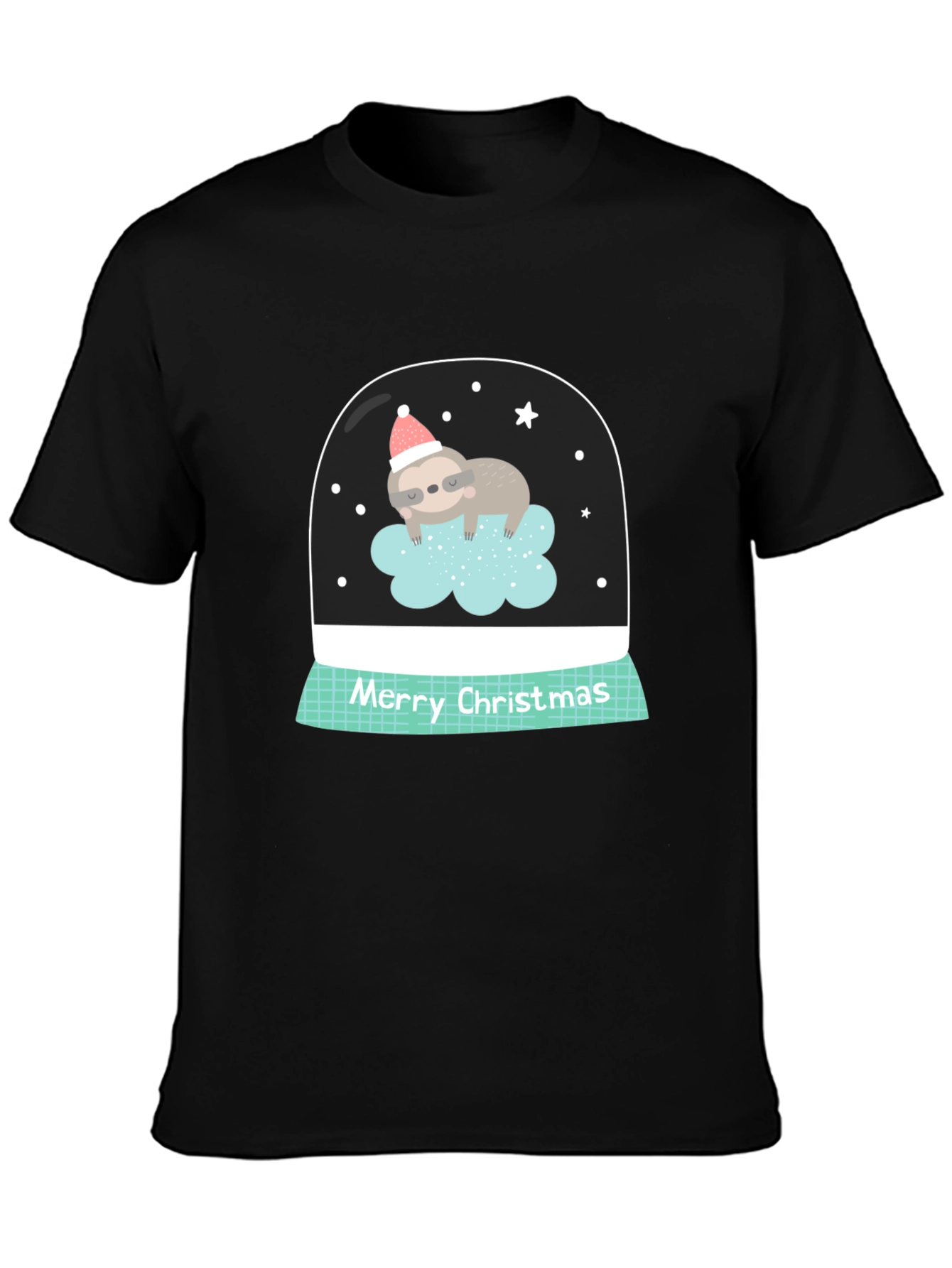Sloth in Snow Globe Christmas T-Shirt
