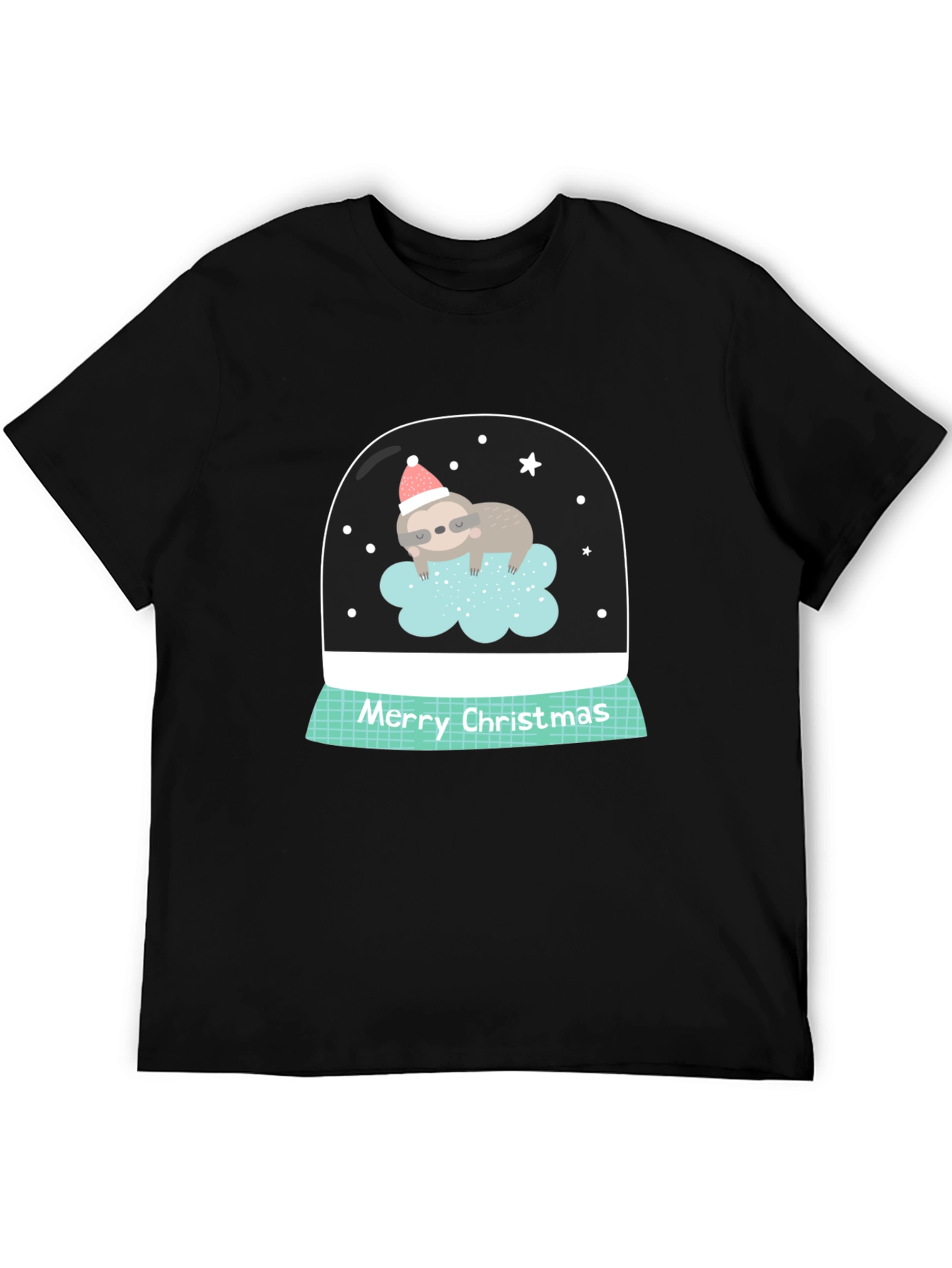 Sloth in Snow Globe Christmas T-Shirt