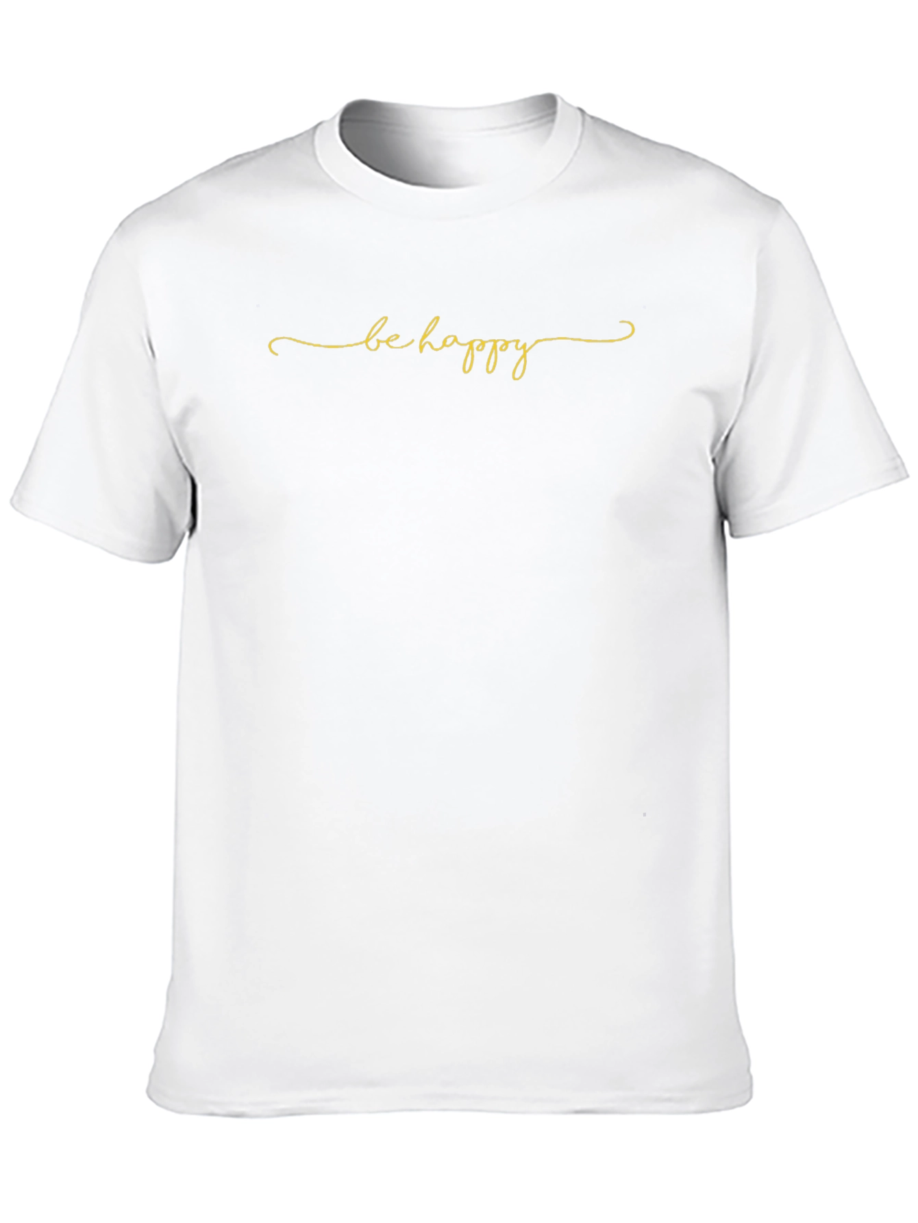 Be Happy Black Graphic Tee
