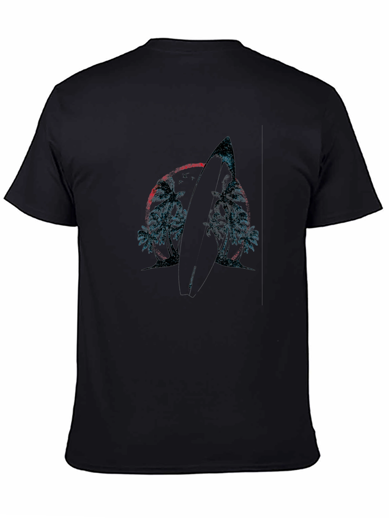 Surfboard & Palm Tree Graphic Tee
