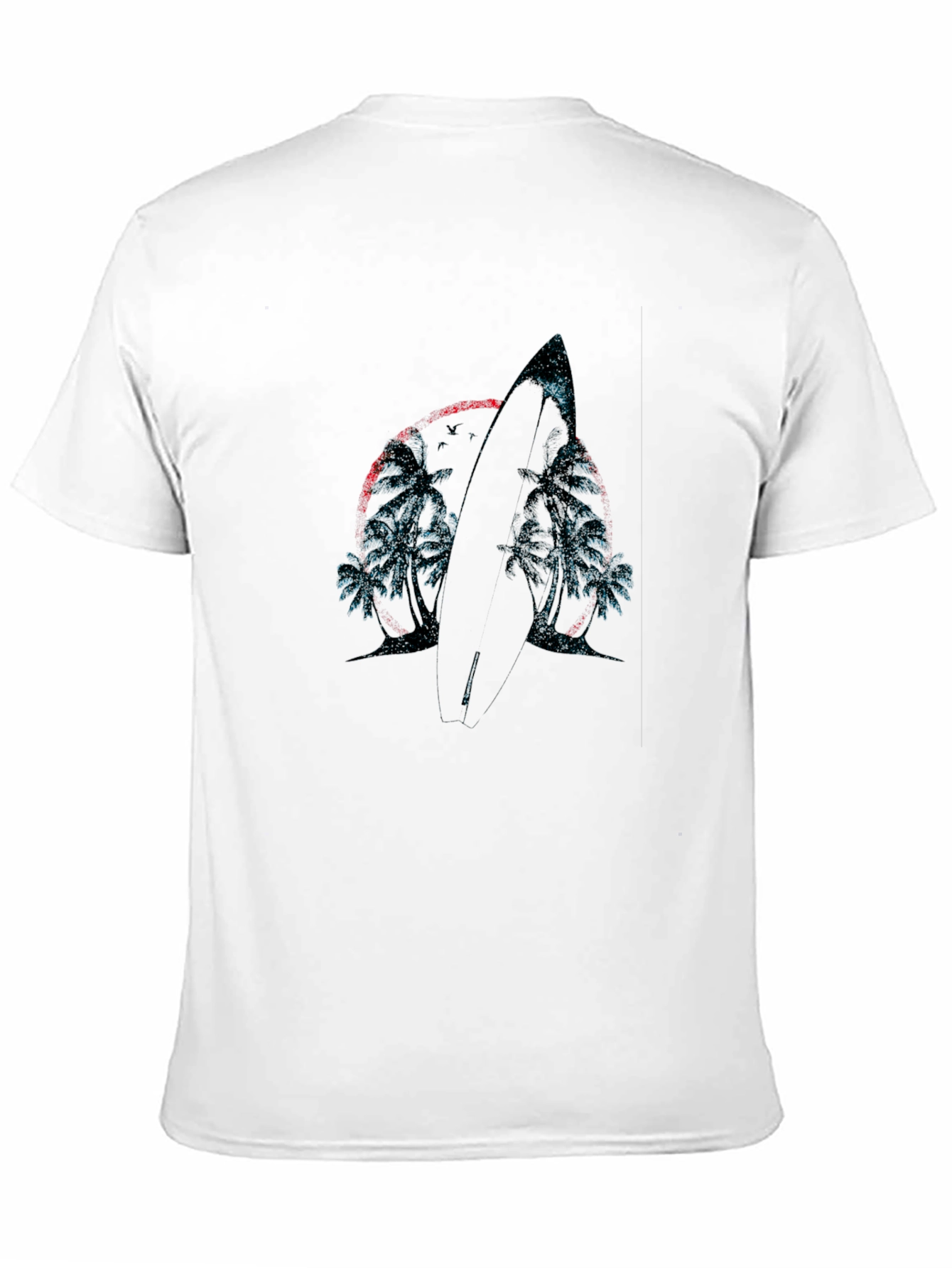 Surfboard & Palm Tree Graphic Tee