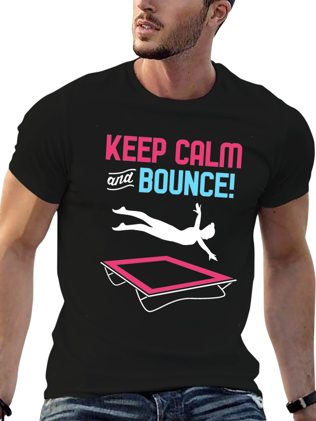 Keep Calm and Bounce T-Shirt - Trampoline Fun