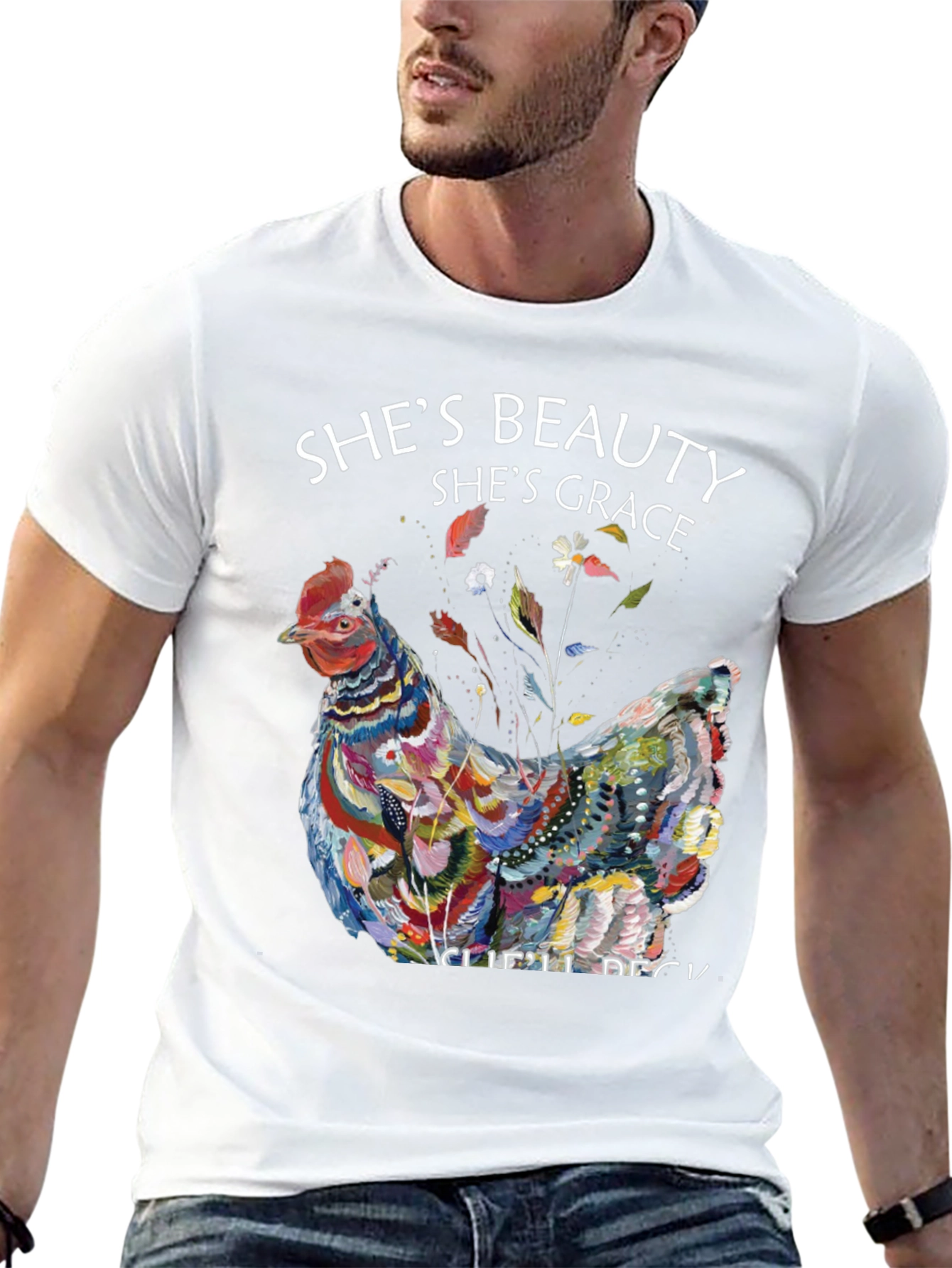 Shes Beauty Shes Grace Hen Graphic Tee