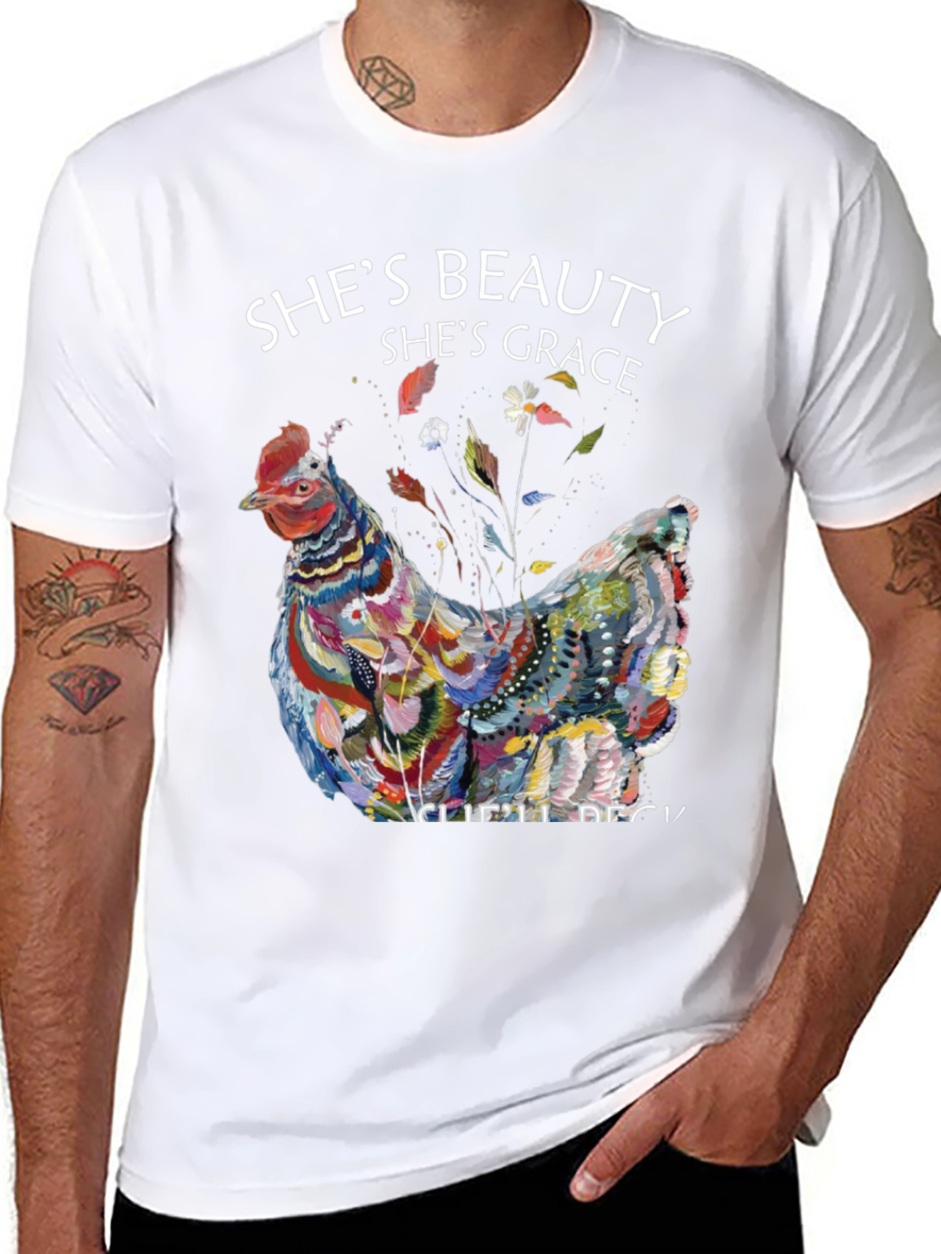 Shes Beauty Shes Grace Hen Graphic Tee