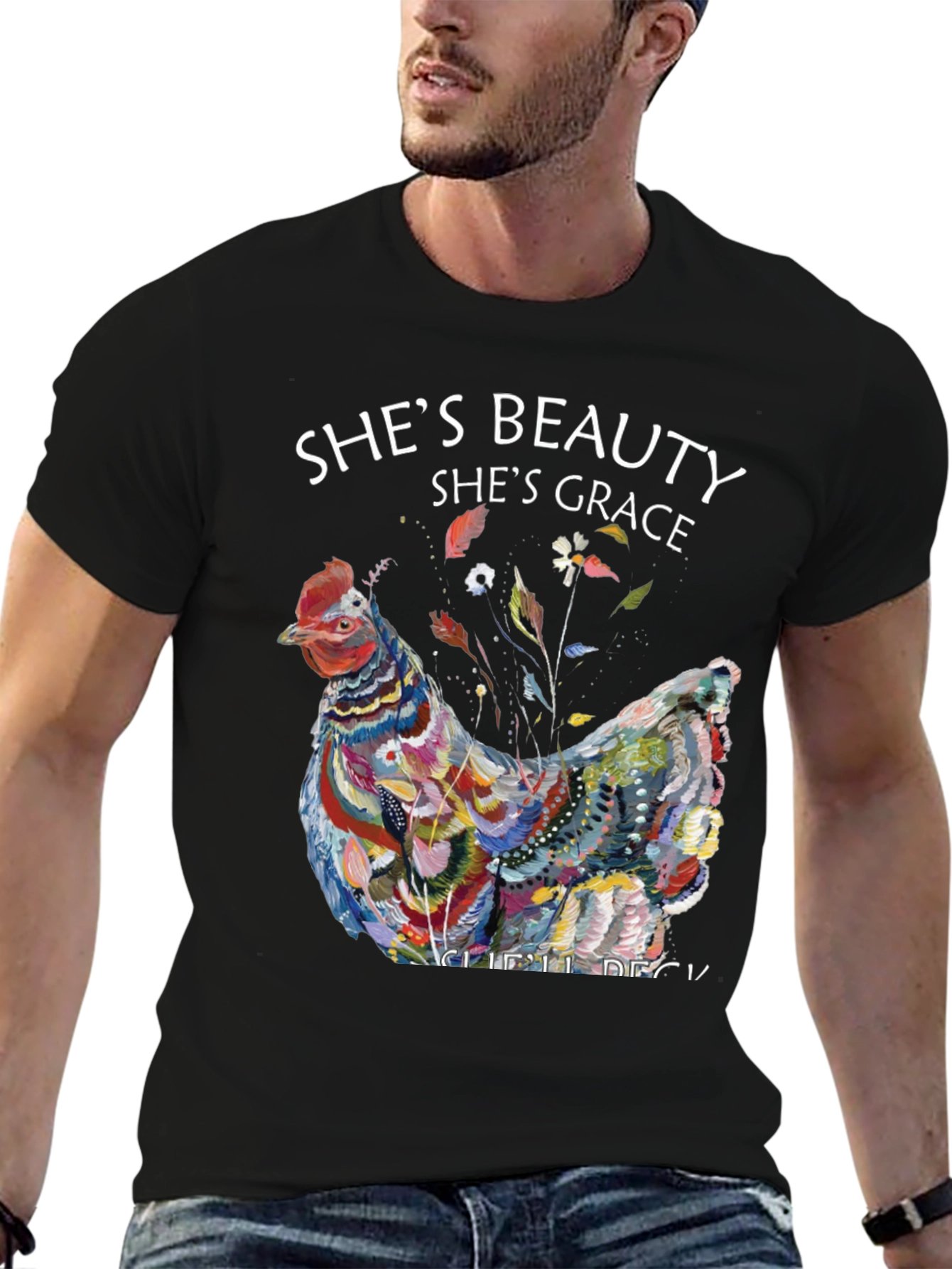 Shes Beauty Shes Grace Hen Graphic Tee