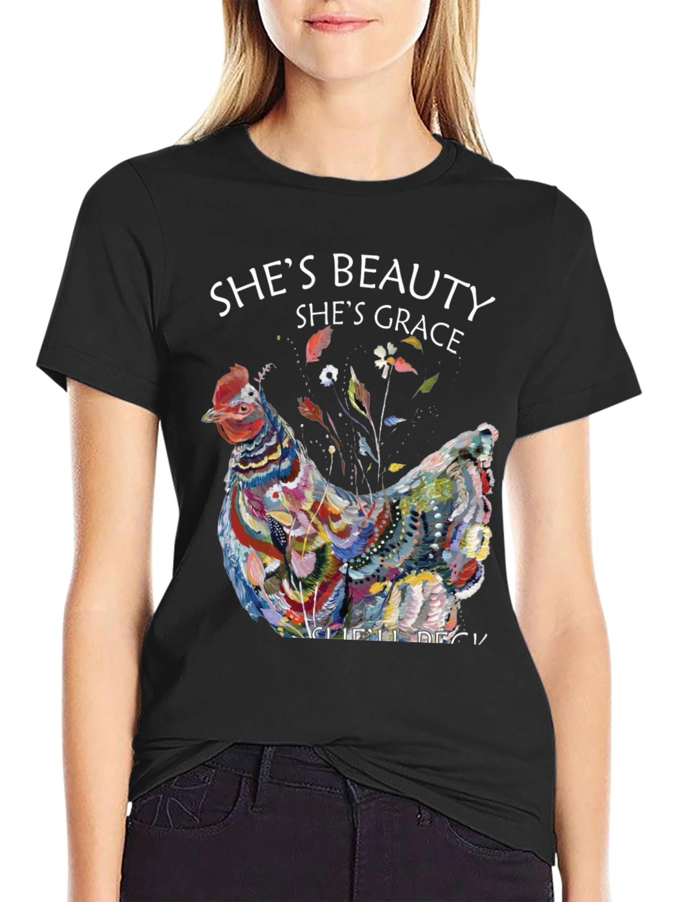 Shes Beauty Shes Grace Hen Graphic Tee