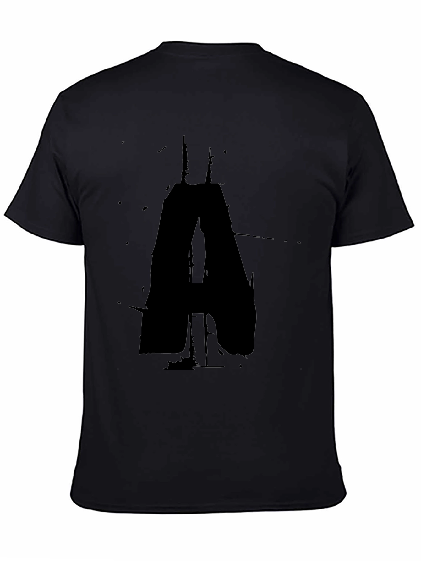 Abstract A Graphic Tee - Black Casual T-Shirt