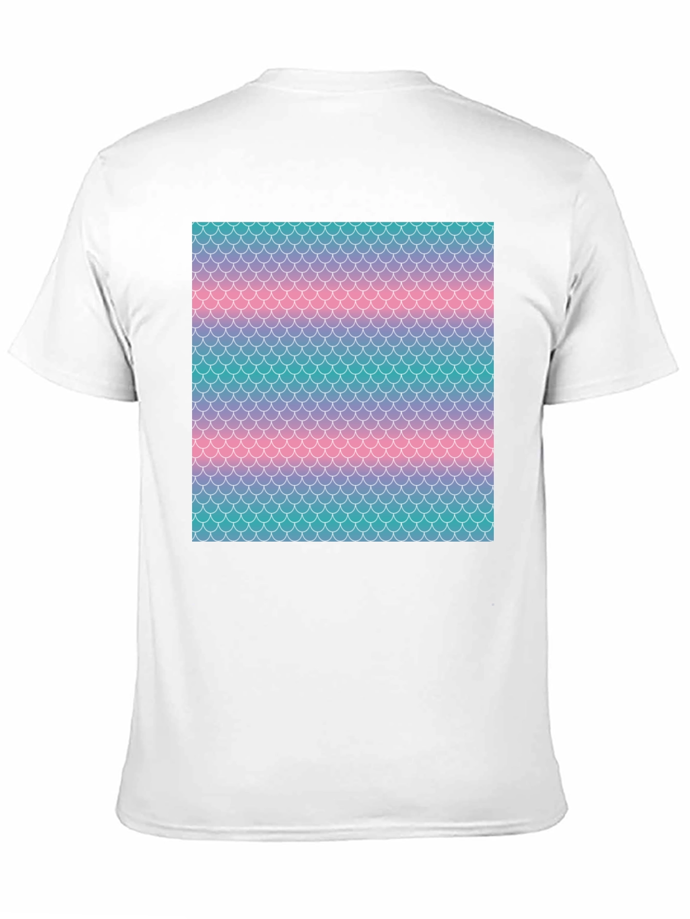 Mermaid Scale Print Black T-Shirt