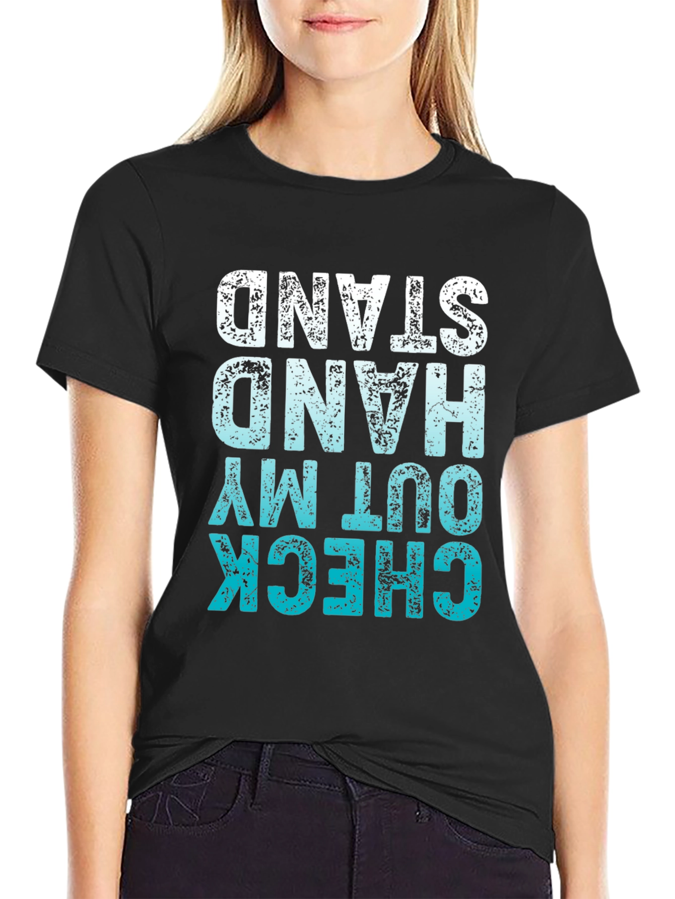 Check Out My Hand Stand T-Shirt Black