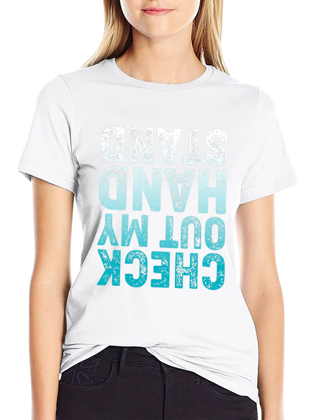 Check Out My Hand Stand T-Shirt Black