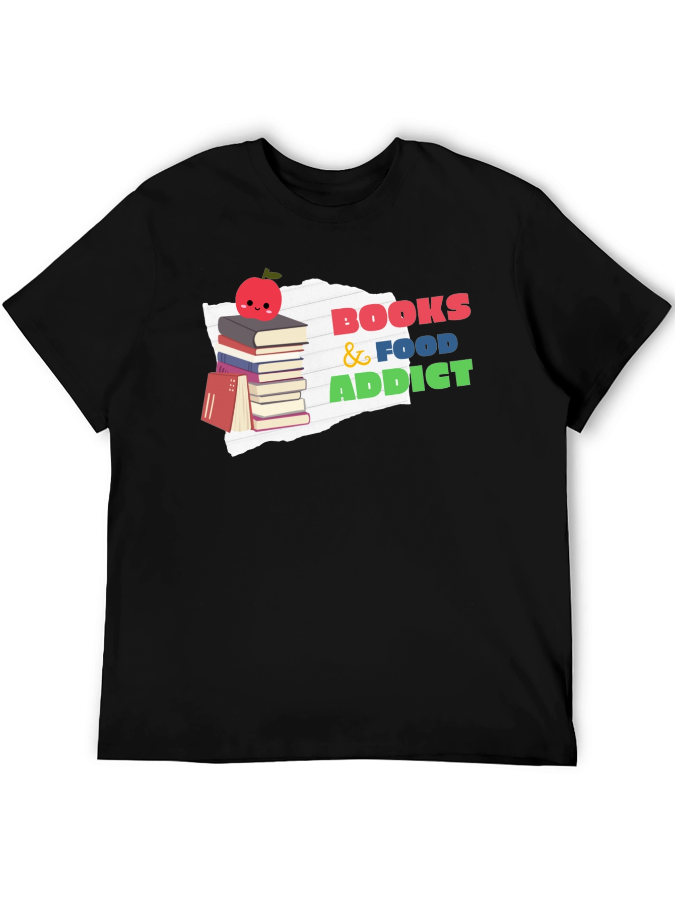Books and Food Addict Graphic T-Shirt