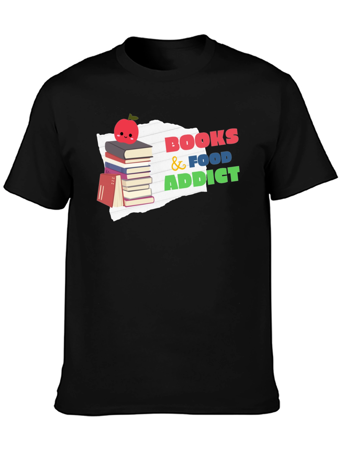 Books and Food Addict Graphic T-Shirt