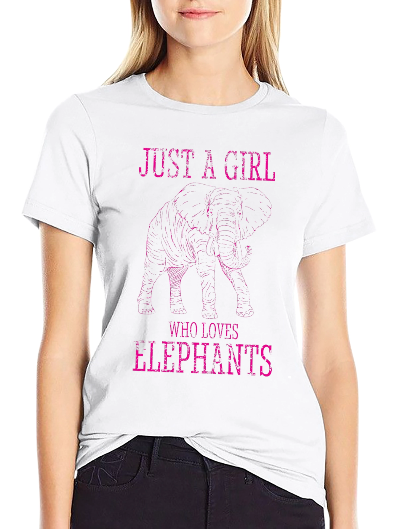 Just A Girl Who Loves Elephants Graphic T-Shirt