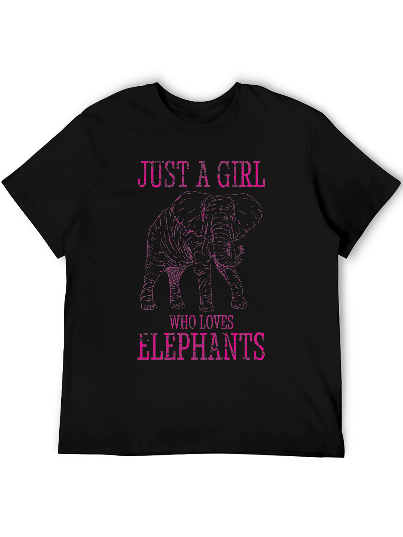 Just A Girl Who Loves Elephants Graphic T-Shirt