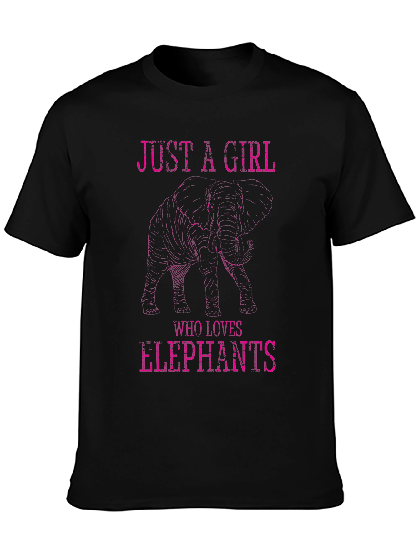 Just A Girl Who Loves Elephants Graphic T-Shirt