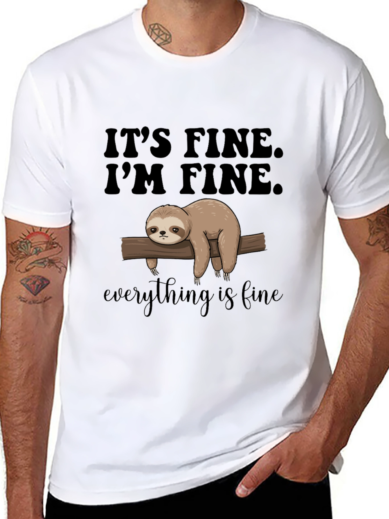 Its Fine Im Fine Everything is Fine Sloth T-Shirt