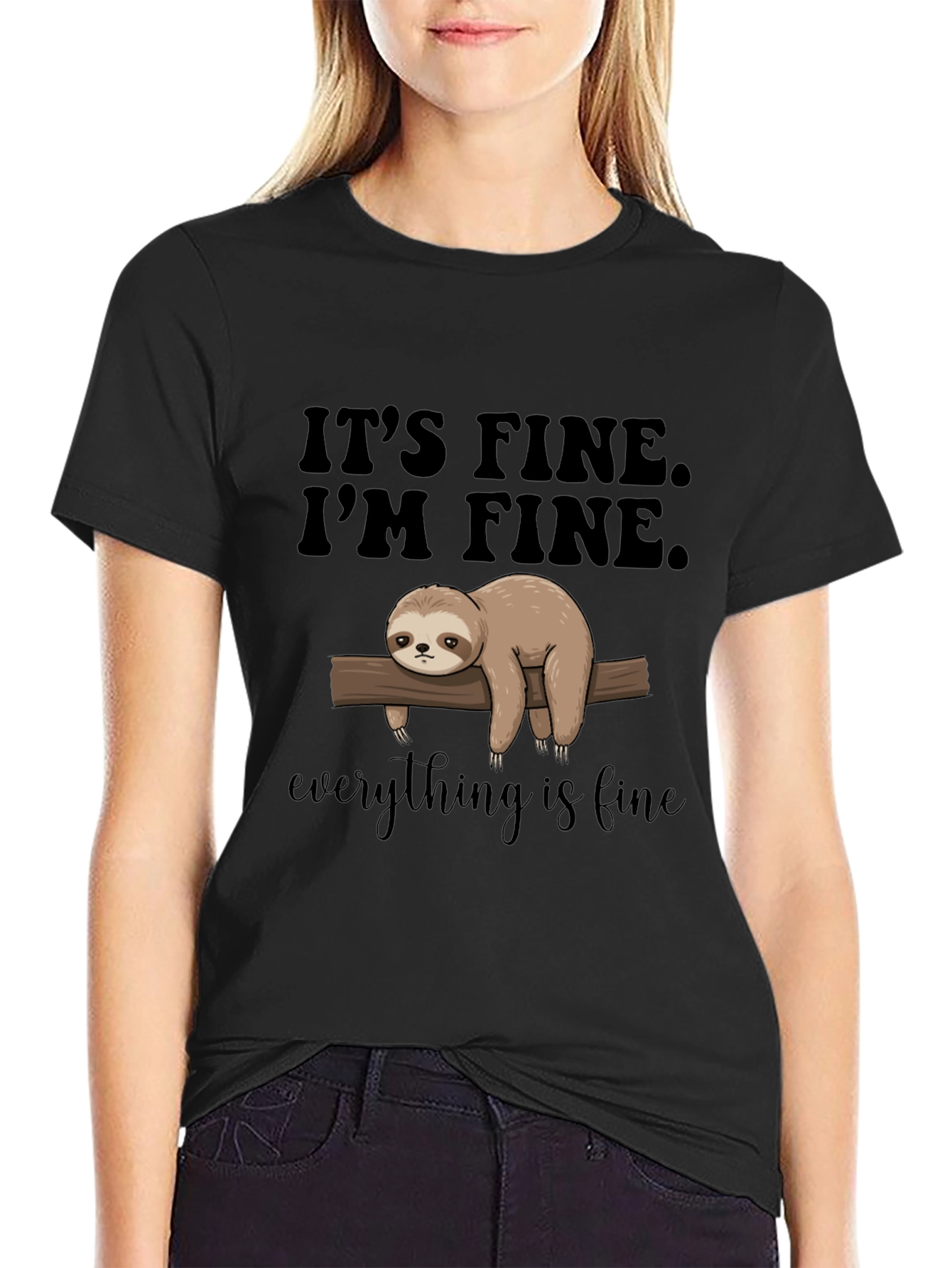 Its Fine Im Fine Everything is Fine Sloth T-Shirt