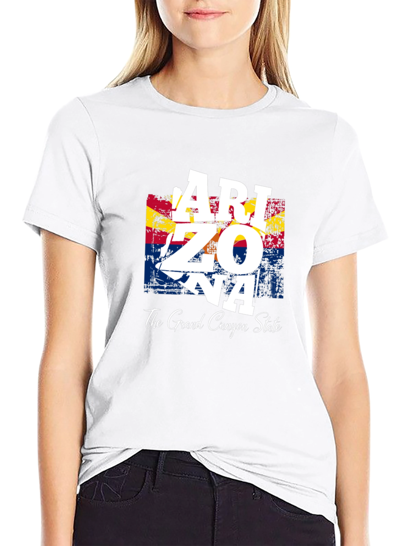Arizona State Flag Graphic Print Mens T-Shirt