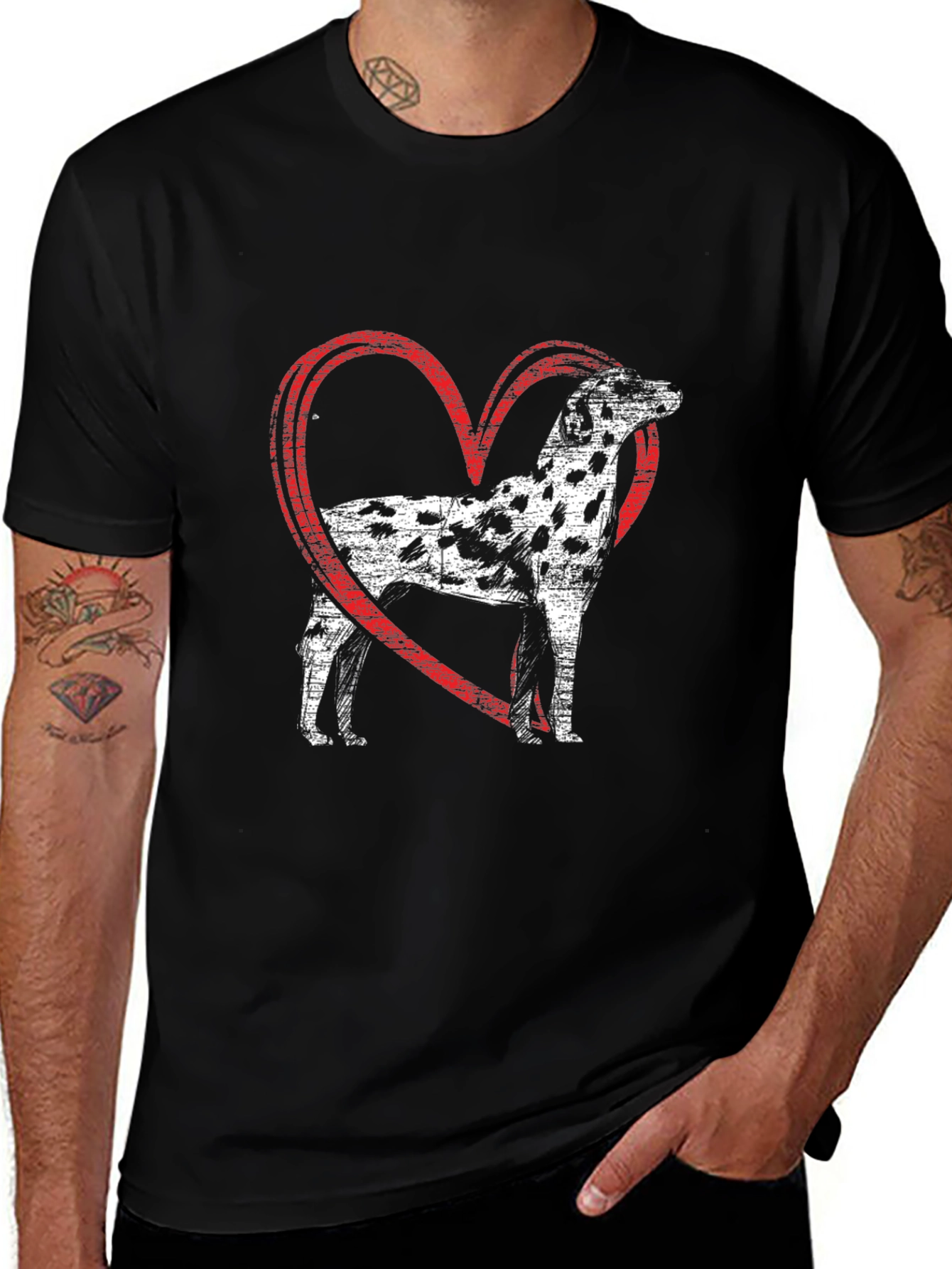 Dalmatian Dog Heart T-Shirt