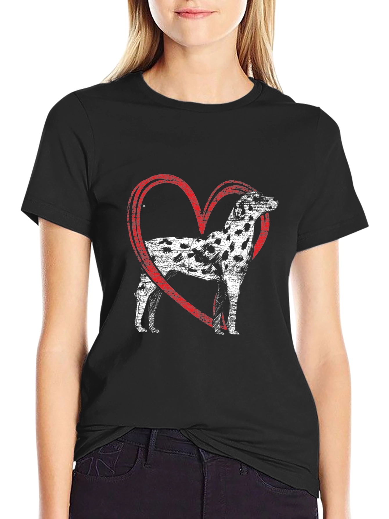 Dalmatian Dog Heart T-Shirt
