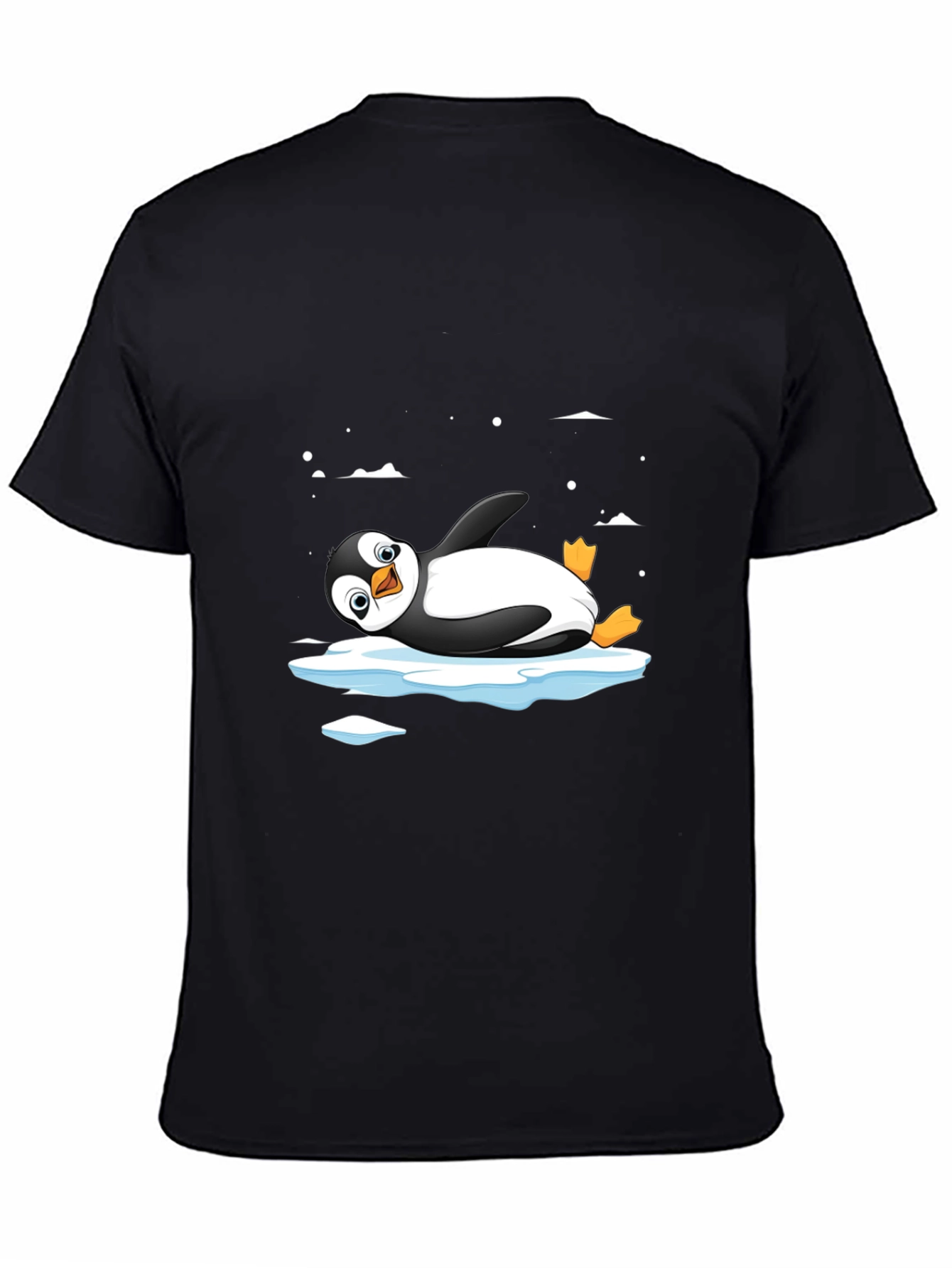 Cool Penguin on Ice T-Shirt - Black