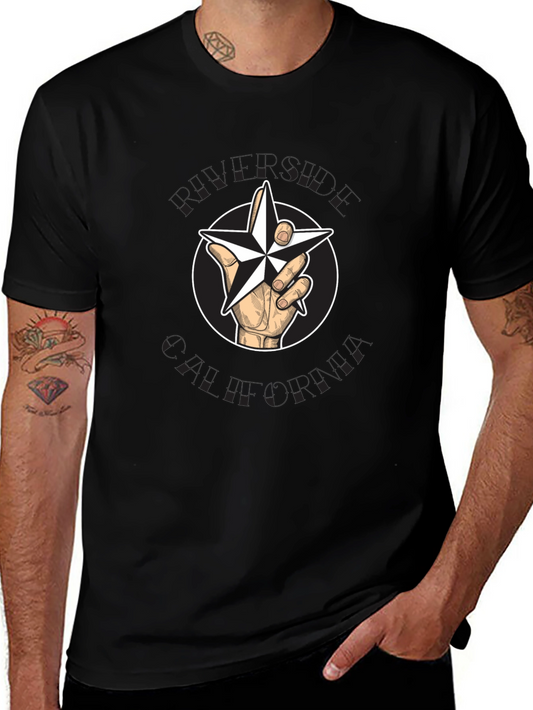 Star Hand Graphic T-Shirt - Casual Black Tee