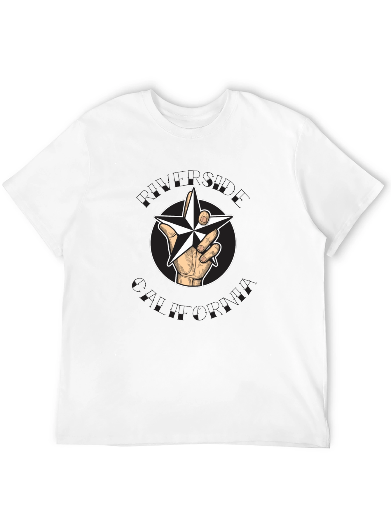 Star Hand Graphic T-Shirt - Casual Black Tee