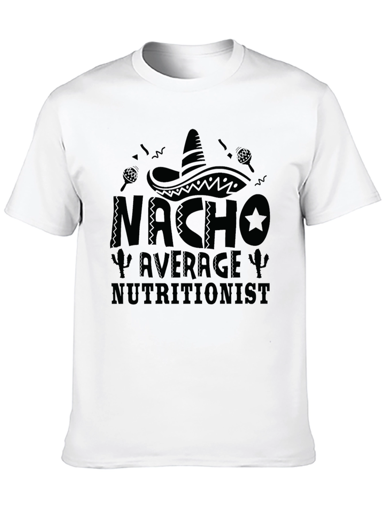 Nacho Average Nutritionist Black Graphic Tee