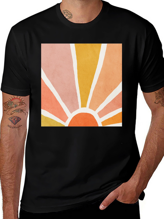 Retro Sun Graphic Tee - Vintage Style Comfort
