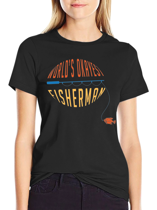 Worlds Okayest Fisherman Graphic T-Shirt