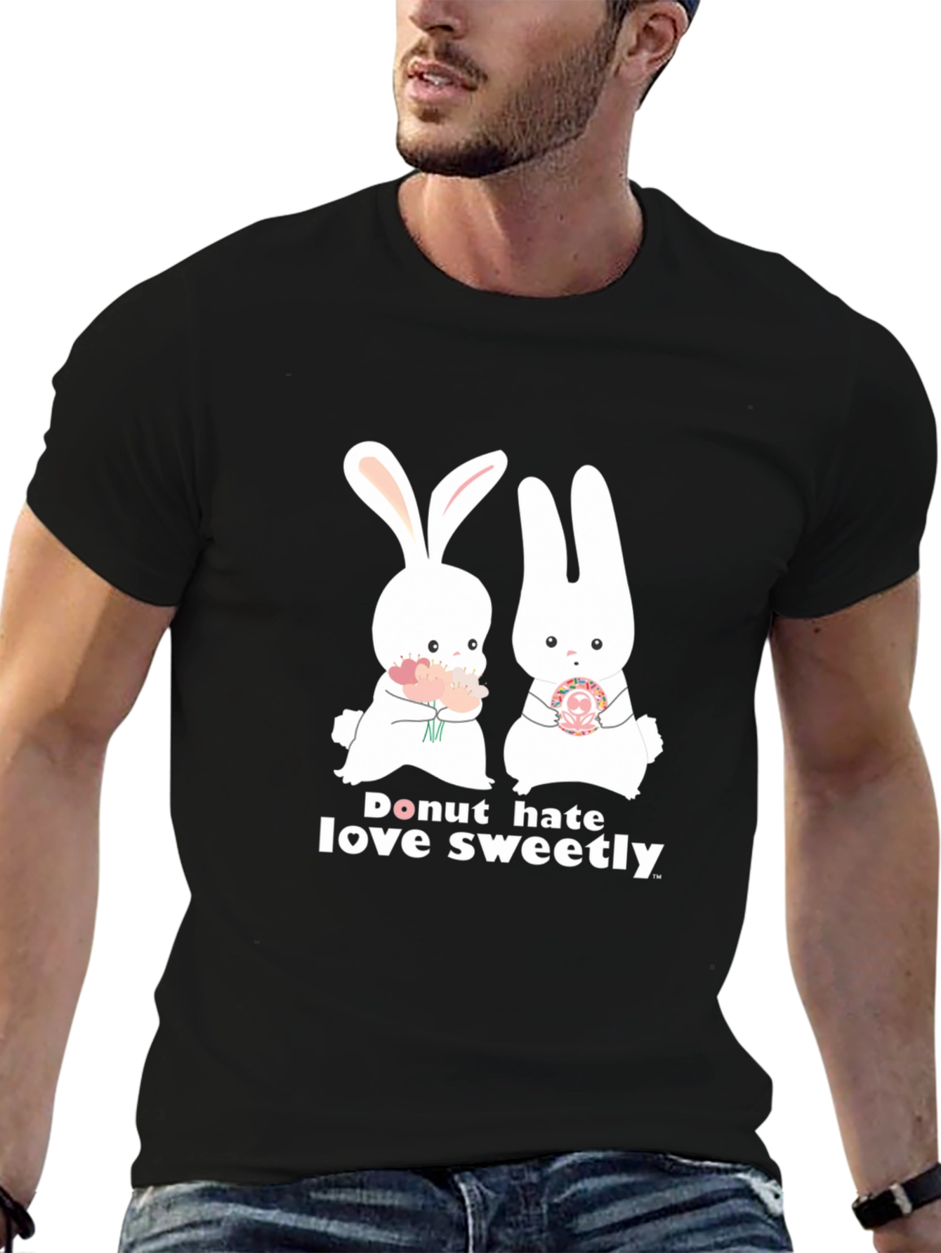 Donut Hate Love Sweetly Bunny T-Shirt