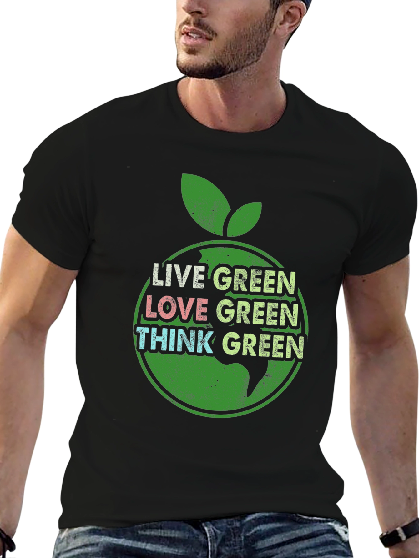 Live Green Graphic Tee - Eco-Friendly Shirt