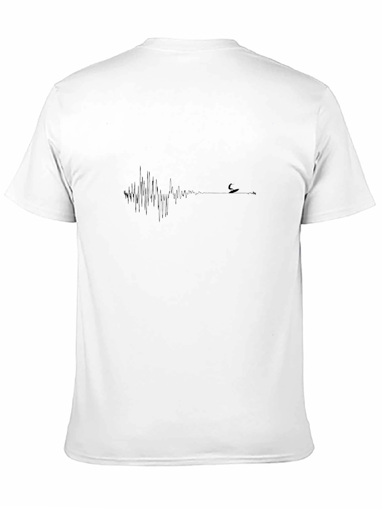 Black Graphic Tee: Soundwave & Kayak Design