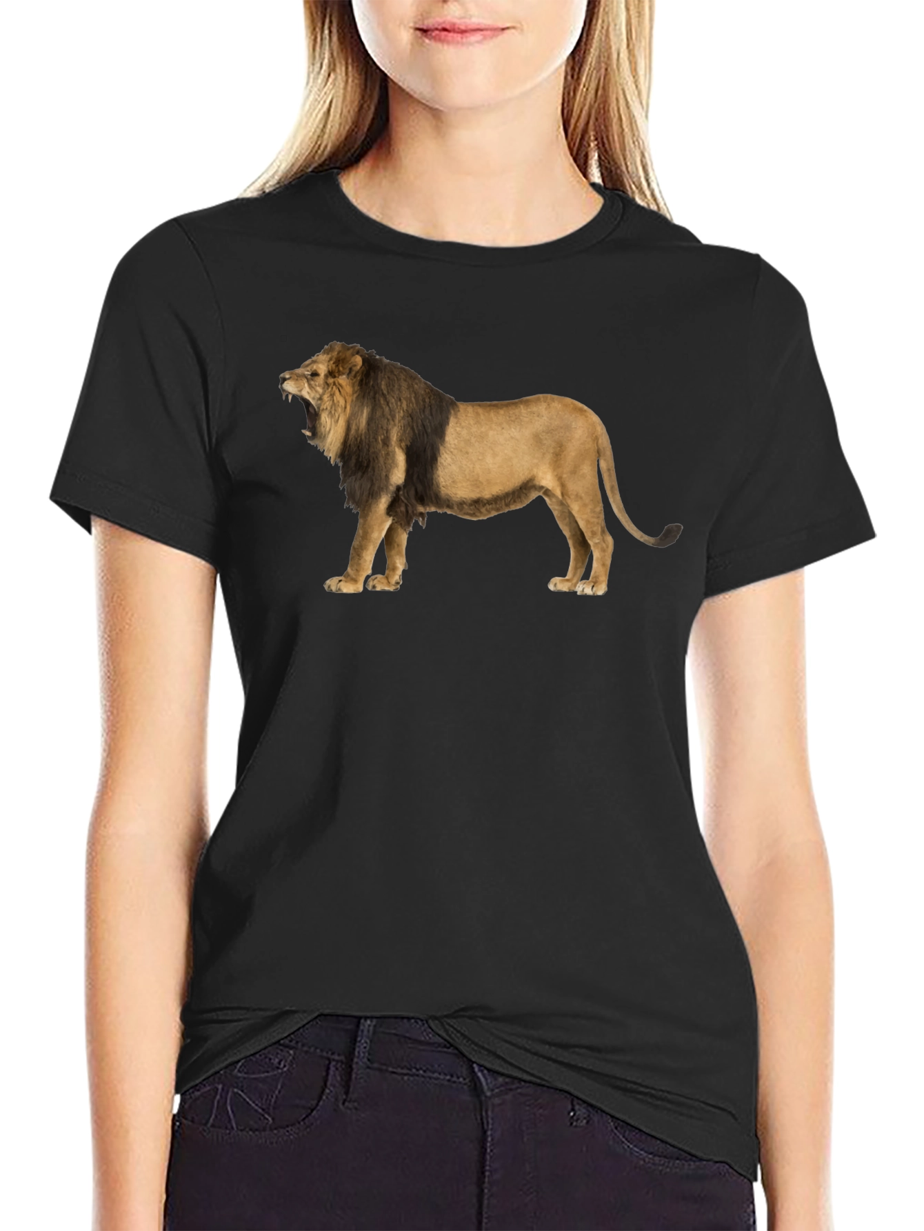 Lion Graphic Tee - Mens Black T-Shirt