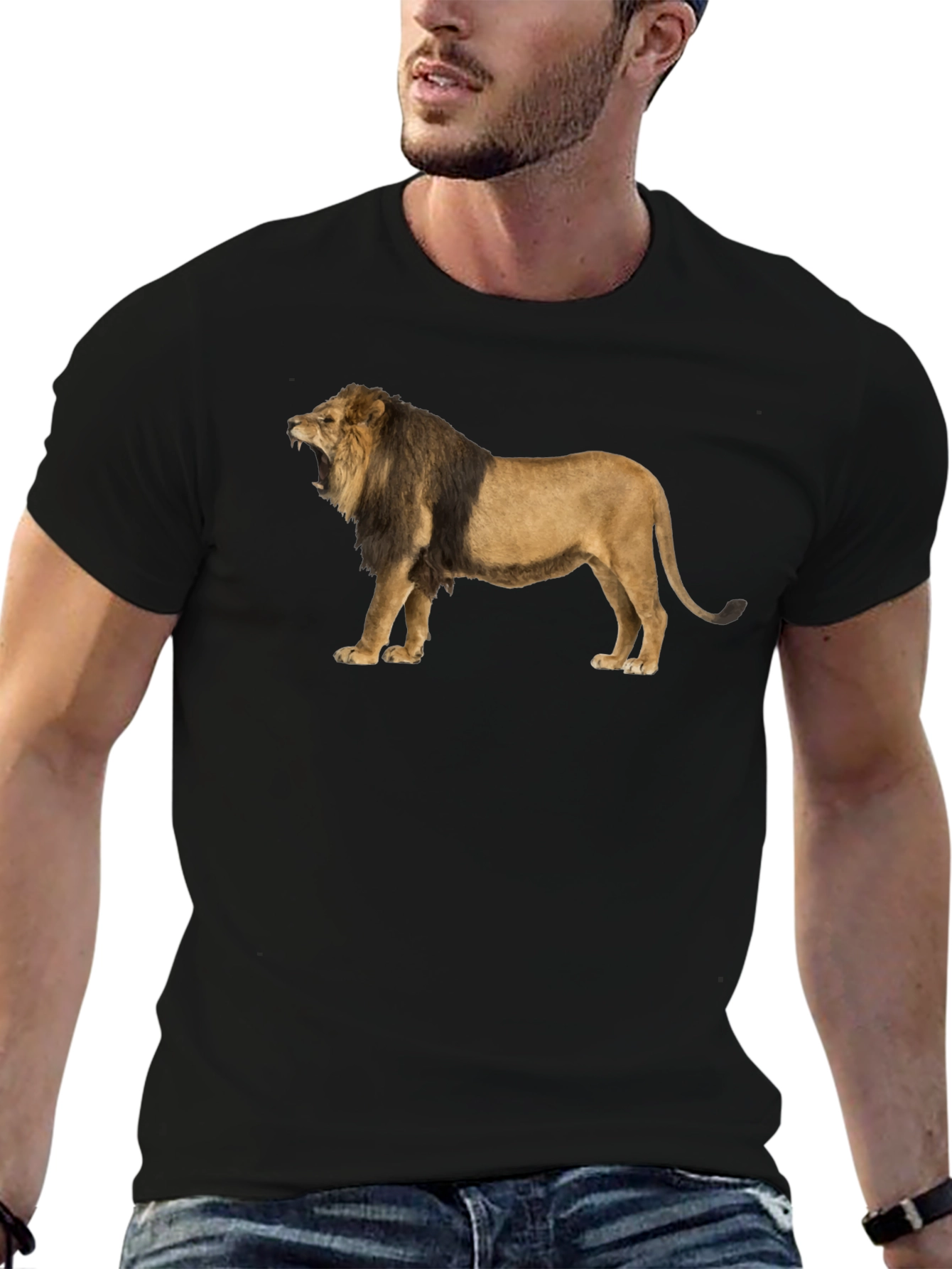 Lion Graphic Tee - Mens Black T-Shirt