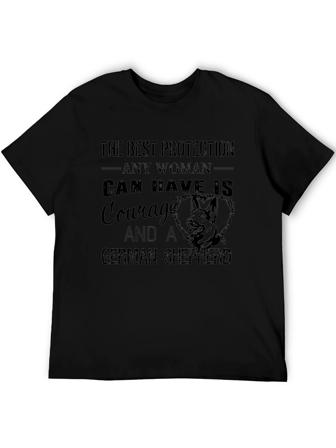 Courage & German Shepherd T-Shirt - Womens Protection Tee