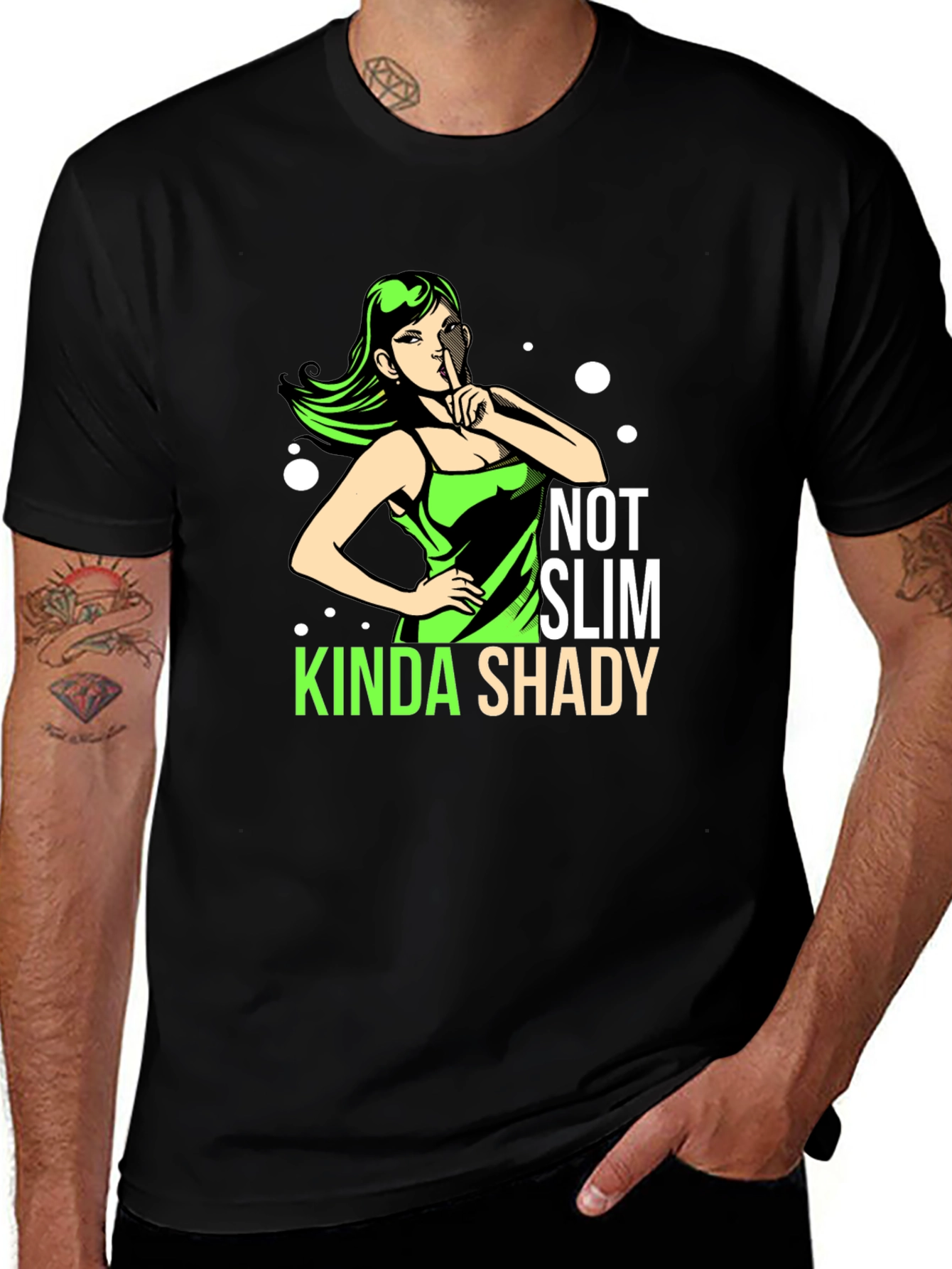 Kinda Shady Graphic T-Shirt - Black