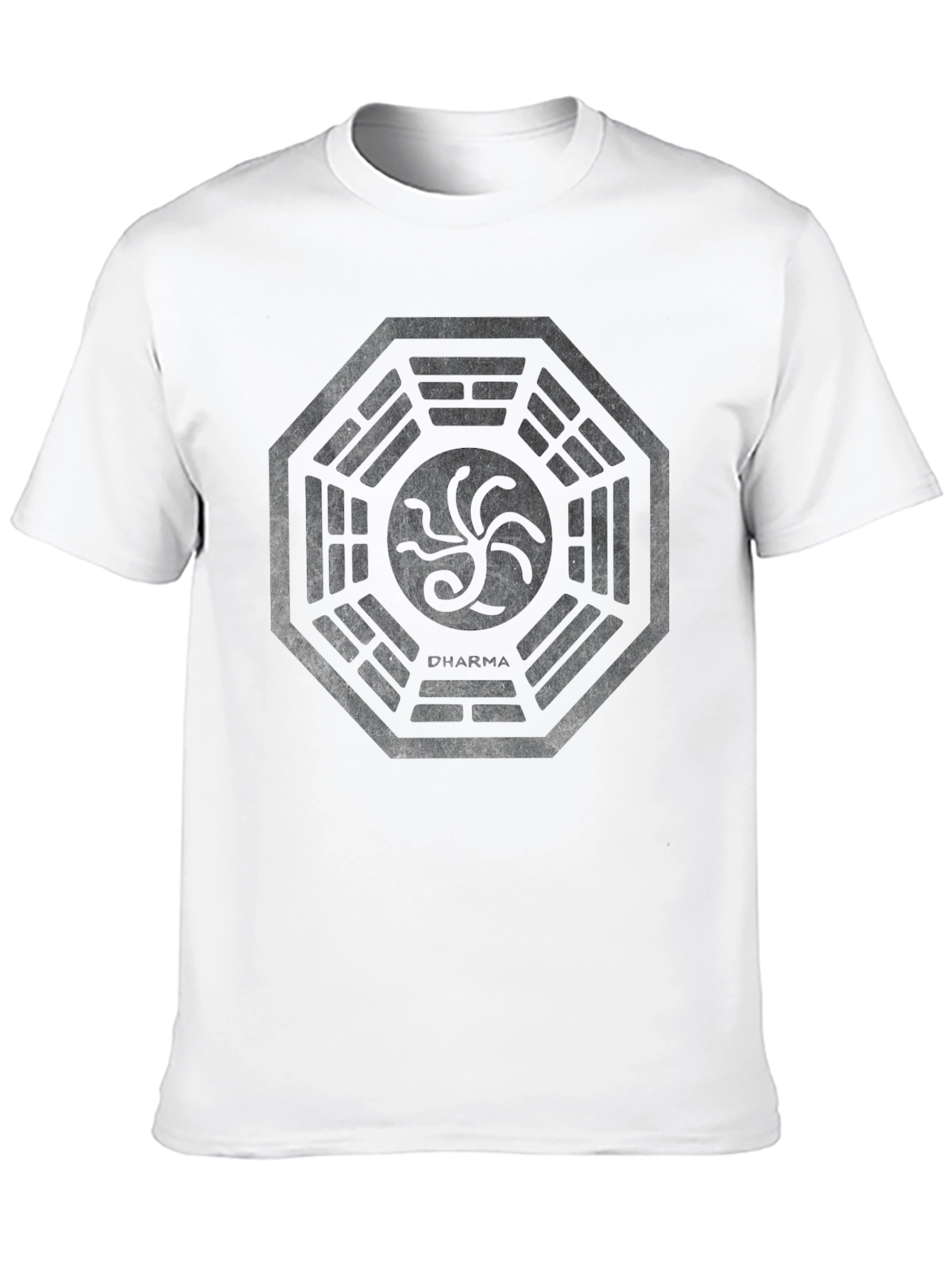 Mens Black Dharma Initiative Graphic T-Shirt