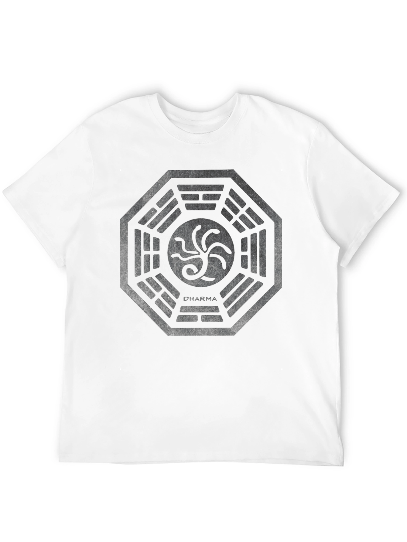 Mens Black Dharma Initiative Graphic T-Shirt